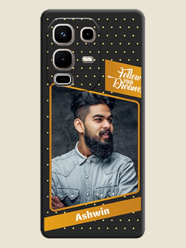 Custom Follow Your Dreams with White Dots On Space Black Custom Soft Matte Mobile Back Cover - Infinix Note 50s 5G
