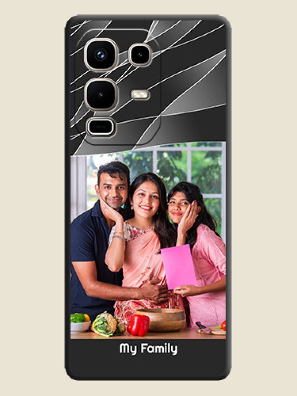 Custom Mixed Wave Lines on Photo On Space Black Custom Soft Matte Mobile Back Cover - Infinix Note 50s 5G