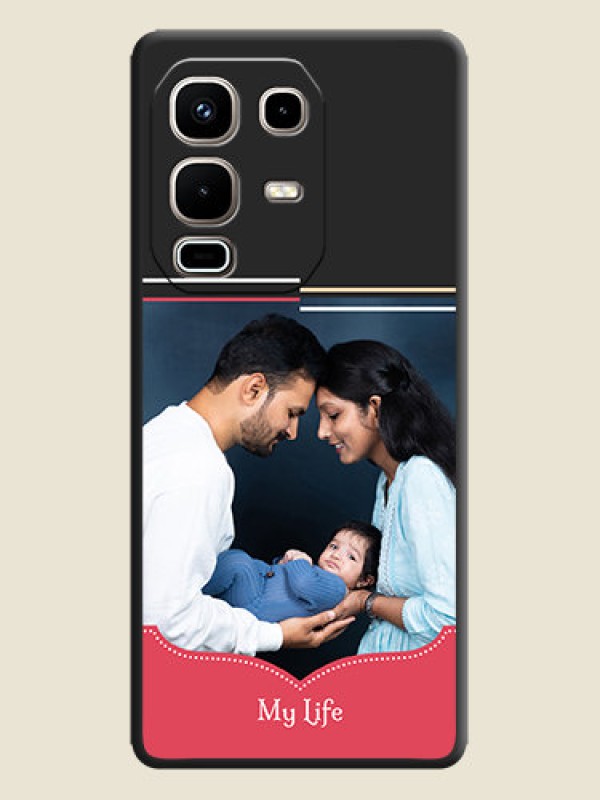 Custom Classic Plain Design with Name On Space Black Custom Soft Matte Mobile Back Cover - Infinix Note 50s 5G