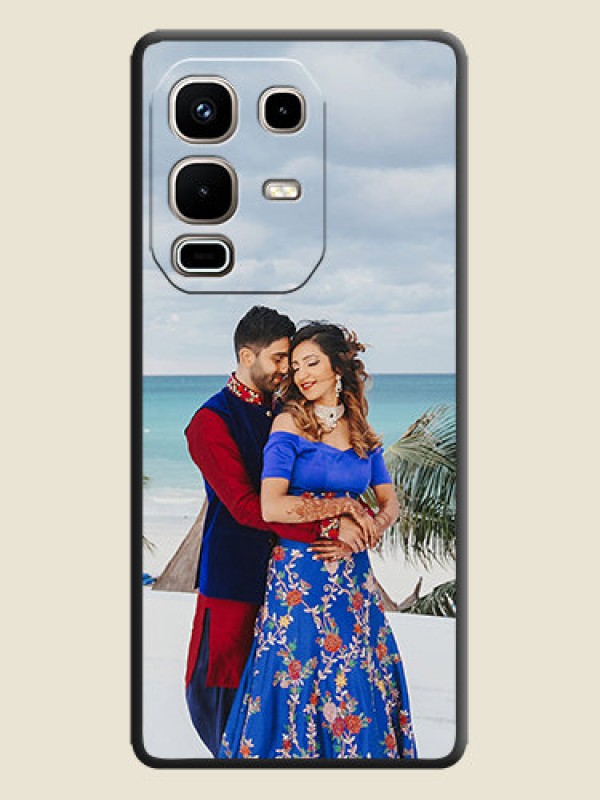 Custom Full Single Pic Upload On Space Black Custom Soft Matte Mobile Back Cover - Infinix Note 50s 5G