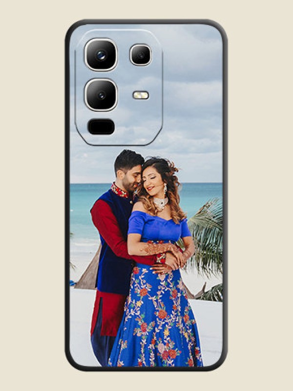 Custom Full Single Pic Upload On Space Black Custom Soft Matte Mobile Back Cover - Infinix Note 50x 5G