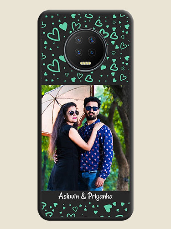 Custom Sea Green Indefinite Love Pattern on Photo on Space Black Soft Matte Mobile Cover - Infinix Note 7