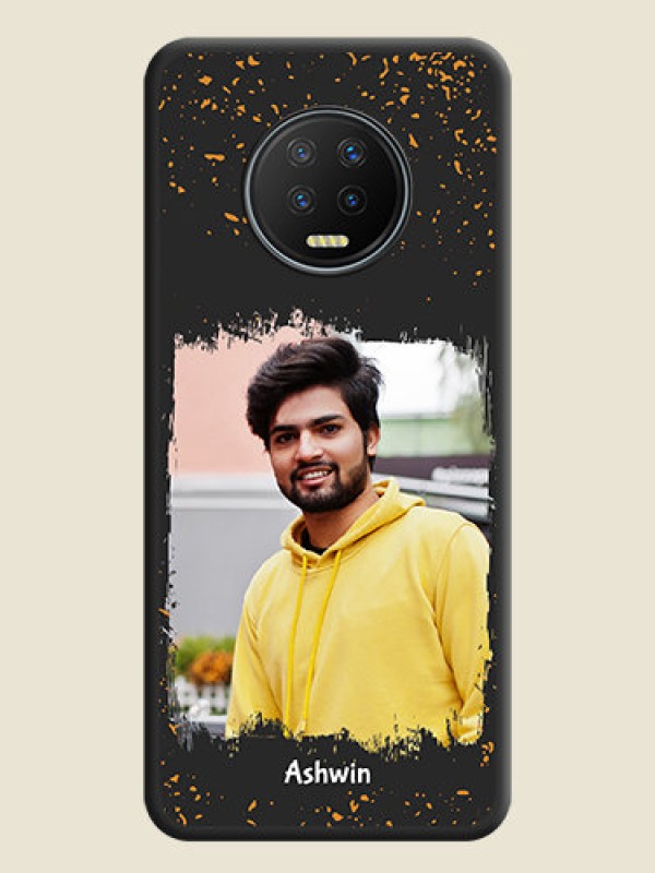Custom Spray Free Design on Photo on Space Black Soft Matte Phone Cover - Infinix Note 7
