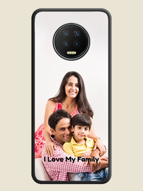 Custom Full Single Pic Upload With Text On Space Black Personalized Soft Matte Phone Covers -Infinix Note 7
