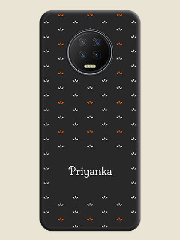 Custom Simple Pattern With Custom Text On Space Black Personalized Soft Matte Phone Covers -Infinix Note 7