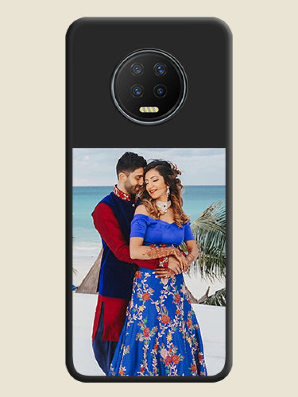 Custom Image Upload With Space Black Color On Custom Soft Matte Mobile Back Cover - Infinix Note 7