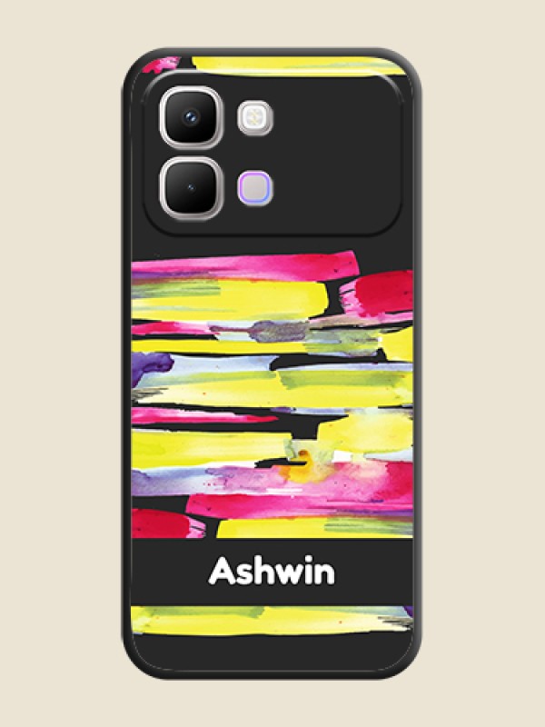 Custom Brush Coloured On Space Black Custom Soft Matte Mobile Back Cover - Infinix Note Edge 5G