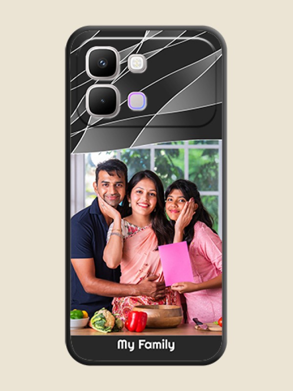 Custom Mixed Wave Lines on Photo On Space Black Custom Soft Matte Mobile Back Cover - Infinix Note Edge 5G