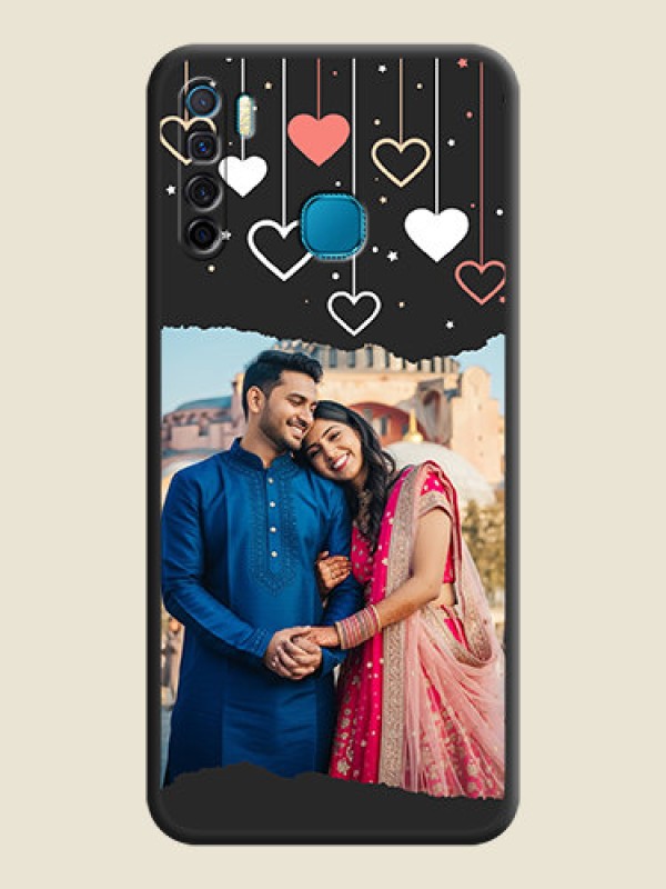Custom Love Hangings with Splash Wave Picture on Space Black Custom Soft Matte Phone Back Cover - Infinix S5 Lite