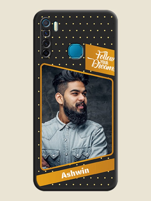 Custom Follow Your Dreams with White Dots on Space Black Custom Soft Matte Phone Cases - Infinix S5 Lite