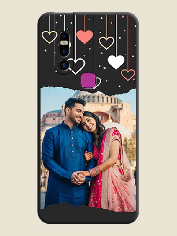 Custom Love Hangings with Splash Wave Picture on Space Black Custom Soft Matte Phone Back Cover - Infinix S5 Pro