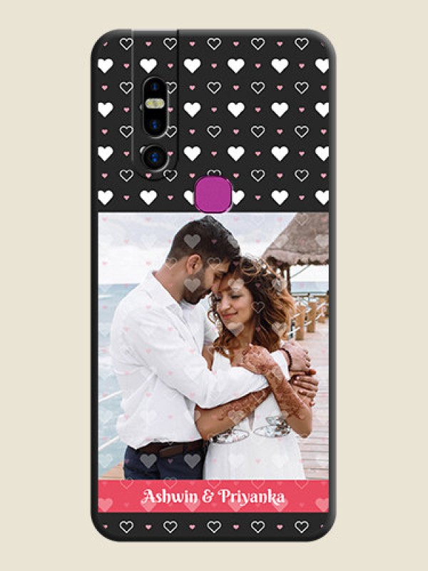 Custom White Color Love Symbols with Text Design - Photo on Space Black Soft Matte Phone Cover - Infinix S5 Pro
