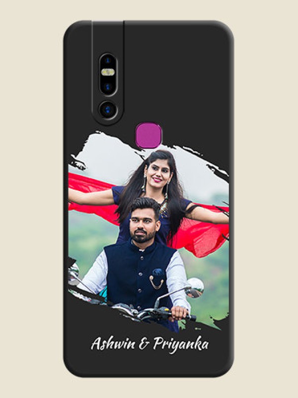 Custom Grunge Brush Strokes - Photo on Space Black Soft Matte Back Cover - Infinix S5 Pro