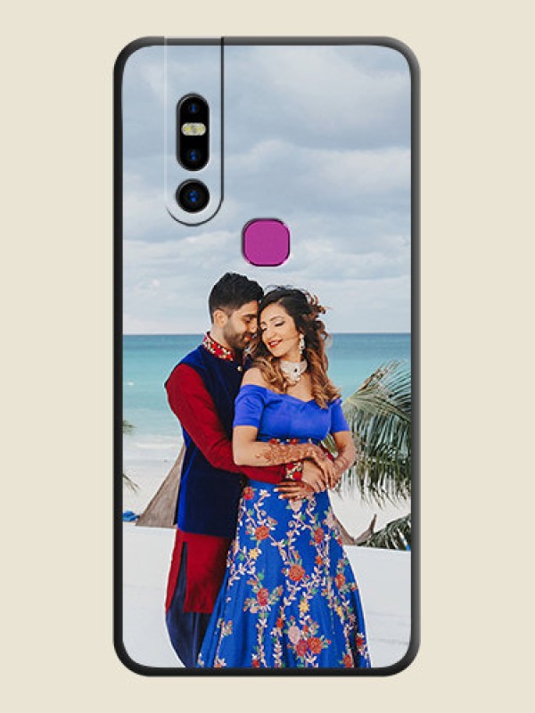 Custom Full Single Pic Upload On Space Black Personalized Soft Matte Phone Covers - Infinix S5 Pro