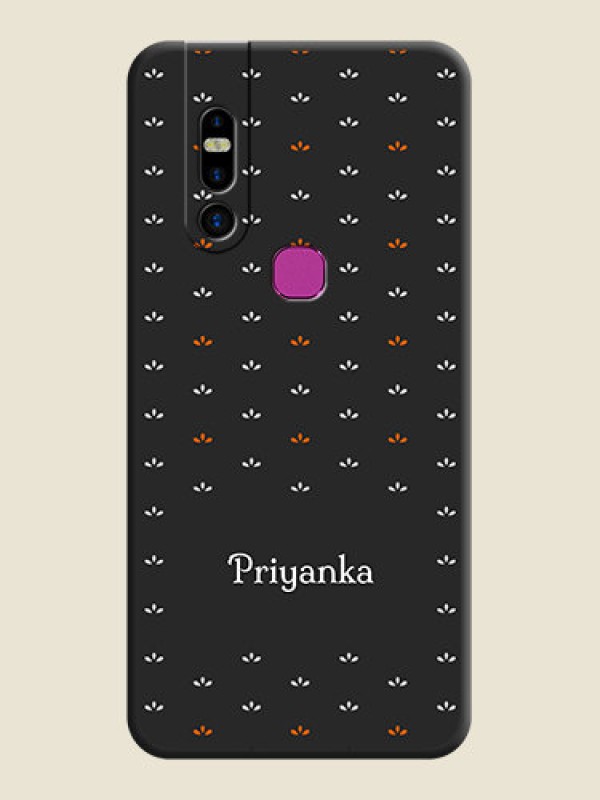 Custom Simple Pattern With Custom Text On Space Black Personalized Soft Matte Phone Covers - Infinix S5 Pro