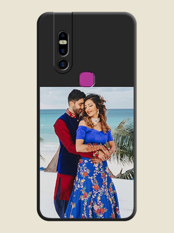Custom Image Upload With Space Black Color On Custom Soft Matte Mobile Back Cover - Infinix S5 Pro