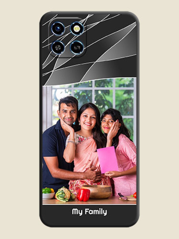 Custom Mixed Wave Lines - Photo on Space Black Soft Matte Mobile Cover - Infinix Smart 6 HD