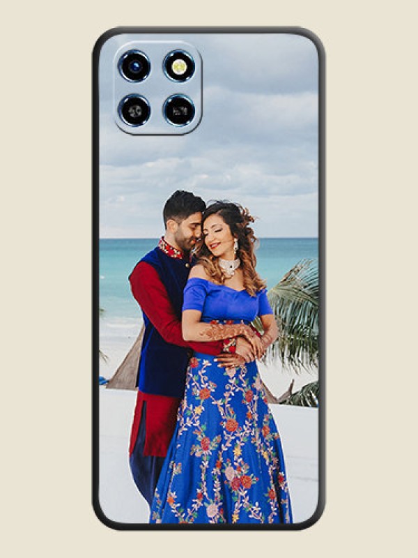 Custom Full Single Pic Upload On Space Black Personalized Soft Matte Phone Covers - Infinix Smart 6 HD
