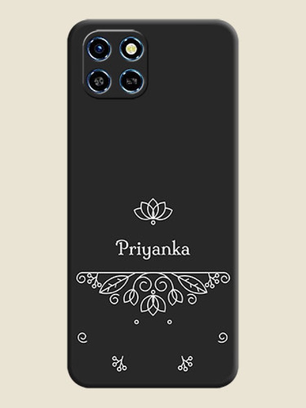 Custom Lotus Garden Custom Text On Space Black Personalized Soft Matte Phone Covers - Infinix Smart 6 HD