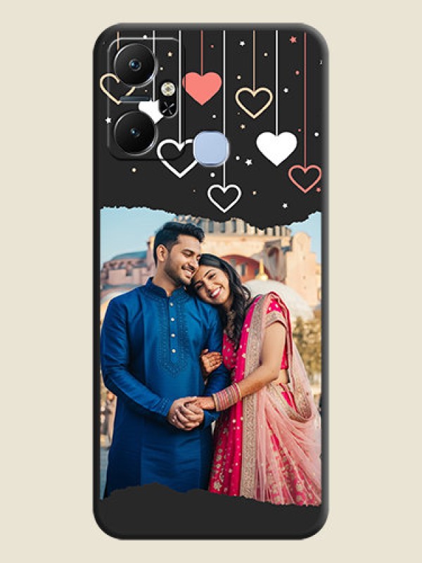 Custom Love Hangings with Splash Wave Picture on Space Black Custom Soft Matte Phone Back Cover - Infinix Smart 6 Plus