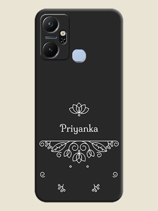 Custom Lotus Garden Custom Text On Space Black Personalized Soft Matte Phone Covers - Infinix Smart 6 Plus