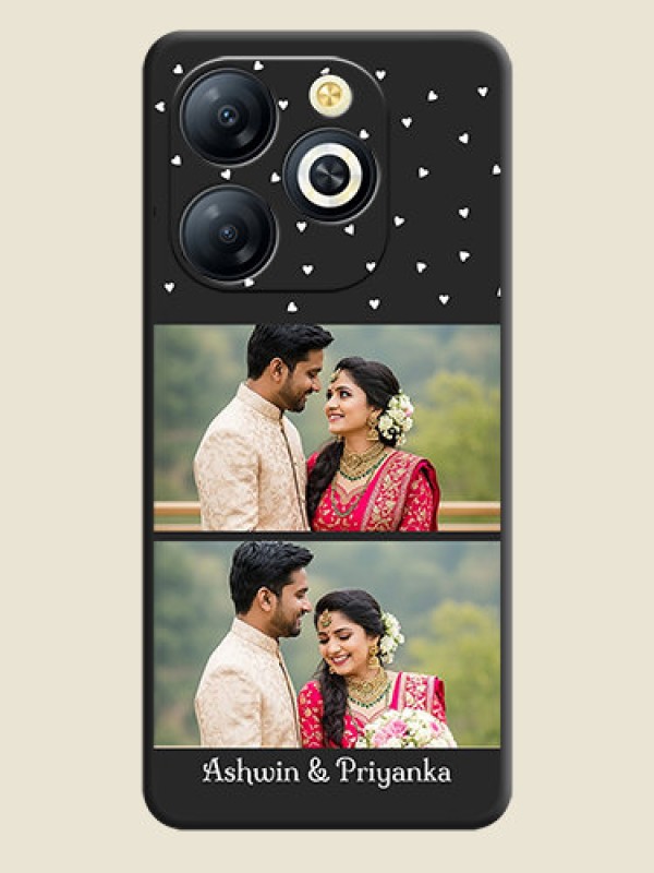 Custom Miniature Love Symbols with Name On Space Black Custom Soft Matte Mobile Back Cover - Smart 8 HD