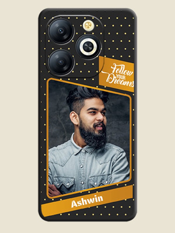 Custom Follow Your Dreams with White Dots On Space Black Custom Soft Matte Mobile Back Cover - Smart 8 HD