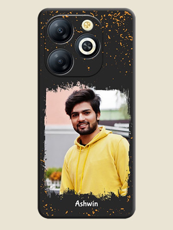 Custom Spray Free Design on Photo On Space Black Custom Soft Matte Mobile Back Cover - Smart 8 HD