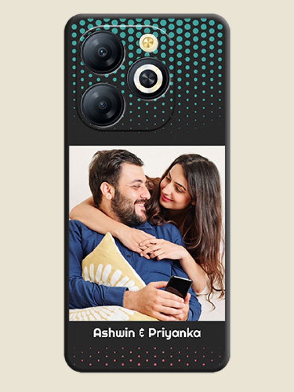 Custom Faded Dots with Grunge Photo Frame and Text On Space Black Custom Soft Matte Mobile Back Cover - Smart 8 HD