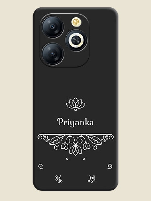 Custom Lotus Garden Custom Text On Space Black Custom Soft Matte Mobile Back Cover - Smart 8 HD