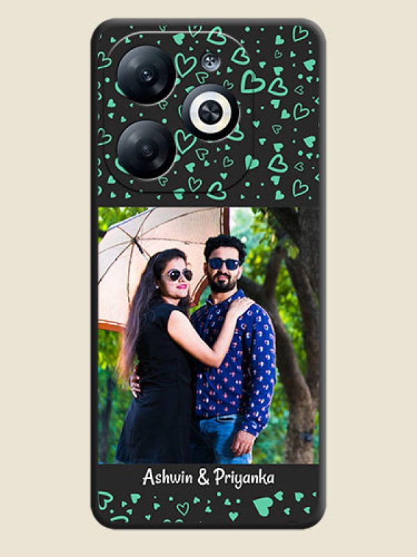 Custom Sea Green Indefinite Love Pattern - Photo on Space Black Soft Matte Mobile Cover - Infinix Smart 8
