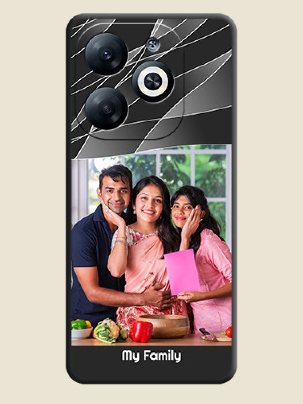 Custom Mixed Wave Lines - Photo on Space Black Soft Matte Mobile Cover - Infinix Smart 8