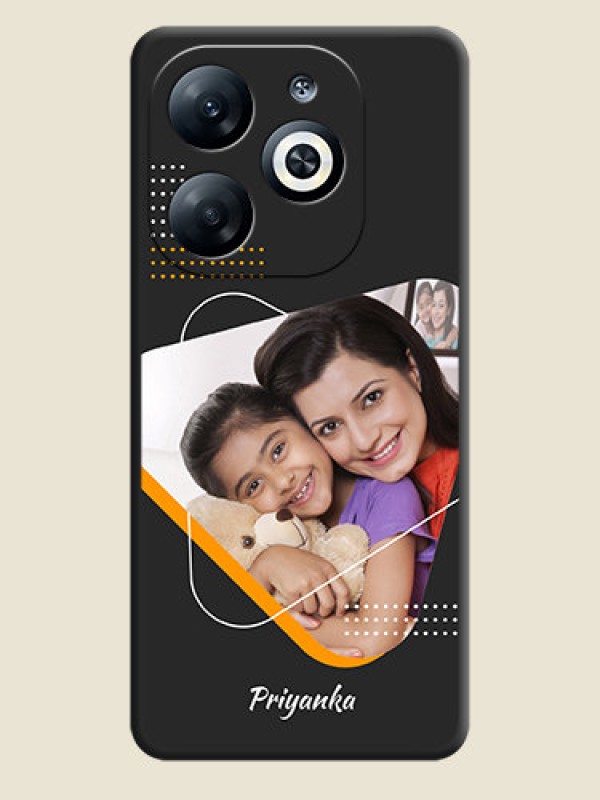 Custom Yellow Triangle - Photo on Space Black Soft Matte Phone Cover - Infinix Smart 8