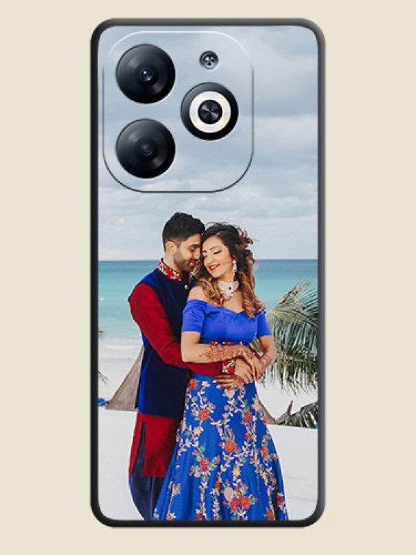 Custom Full Single Pic Upload On Space Black Personalized Soft Matte Phone Covers - Infinix Smart 8