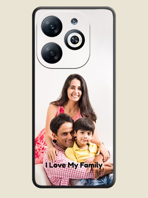 Custom Full Single Pic Upload With Text On Space Black Personalized Soft Matte Phone Covers - Infinix Smart 8