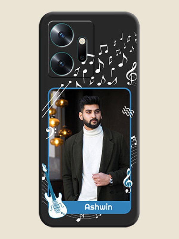 Custom Musical Theme Design with Text - Photo on Space Black Soft Matte Mobile Case - Infinix Zero 20