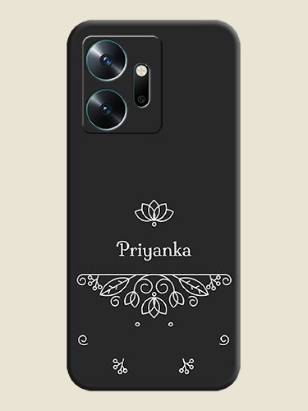 Custom Lotus Garden Custom Text On Space Black Personalized Soft Matte Phone Covers - Infinix Zero 20