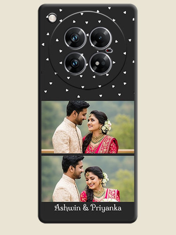Custom Miniature Love Symbols with Name On Space Black Custom Soft Matte Mobile Back Cover - Infinix Zero 40 5G