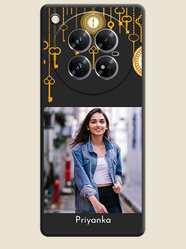 Custom Decorative Design with Text On Space Black Custom Soft Matte Mobile Back Cover - Infinix Zero 40 5G