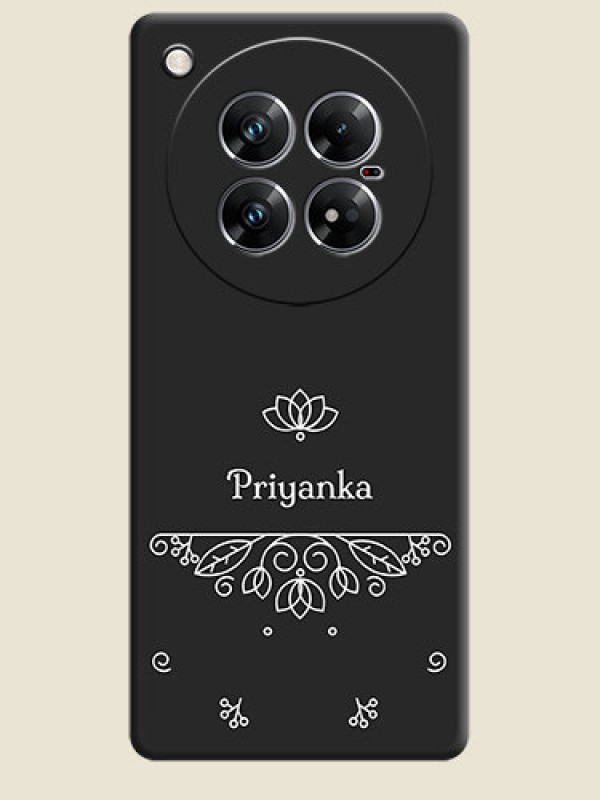 Custom Lotus Garden Custom Text On Space Black Custom Soft Matte Mobile Back Cover - Infinix Zero 40 5G