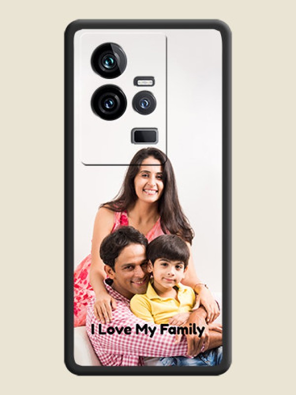 Custom Full Single Pic Upload With Text On Space Black Personalized Soft Matte Phone Covers -iQOO 11 5G