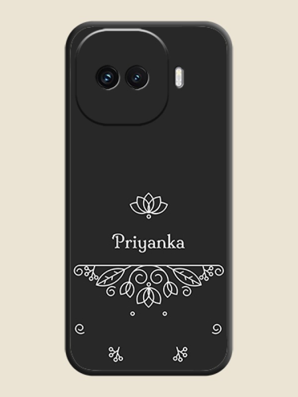 Custom Lotus Garden Custom Text On Space Black Custom Soft Matte Mobile Back Cover - iQOO 15R 5G