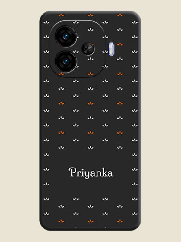 Custom Simple Pattern With Custom Text On Space Black Custom Soft Matte Mobile Back Cover - iQOO Neo 10R 5G