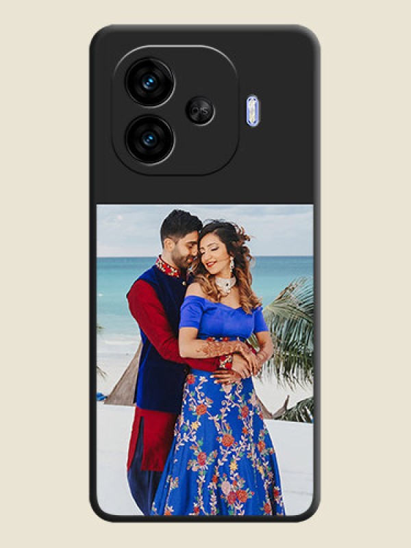 Custom Image Upload With Space Black Color On Custom Soft Matte Mobile Back Cover - Iqoo Neo 10R 5G