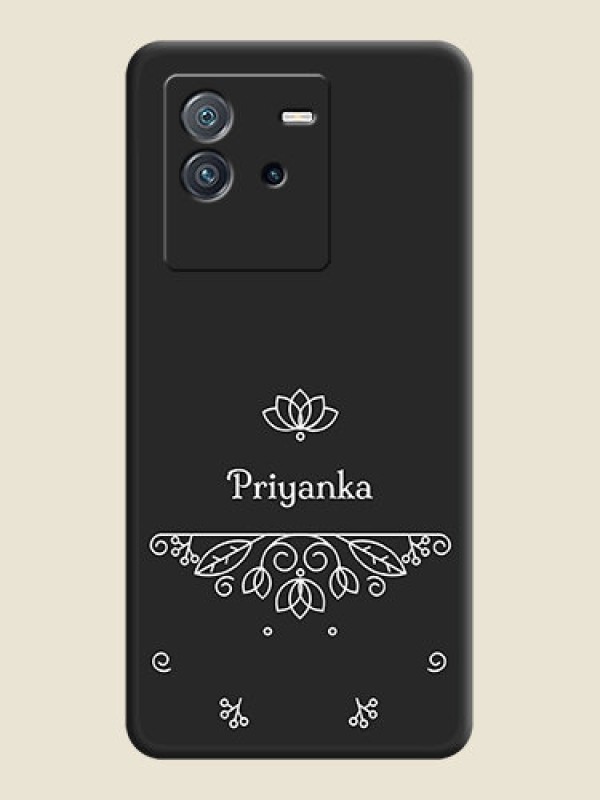 Custom Lotus Garden Custom Text On Space Black Personalized Soft Matte Phone Covers -Iqoo Neo 6 5G