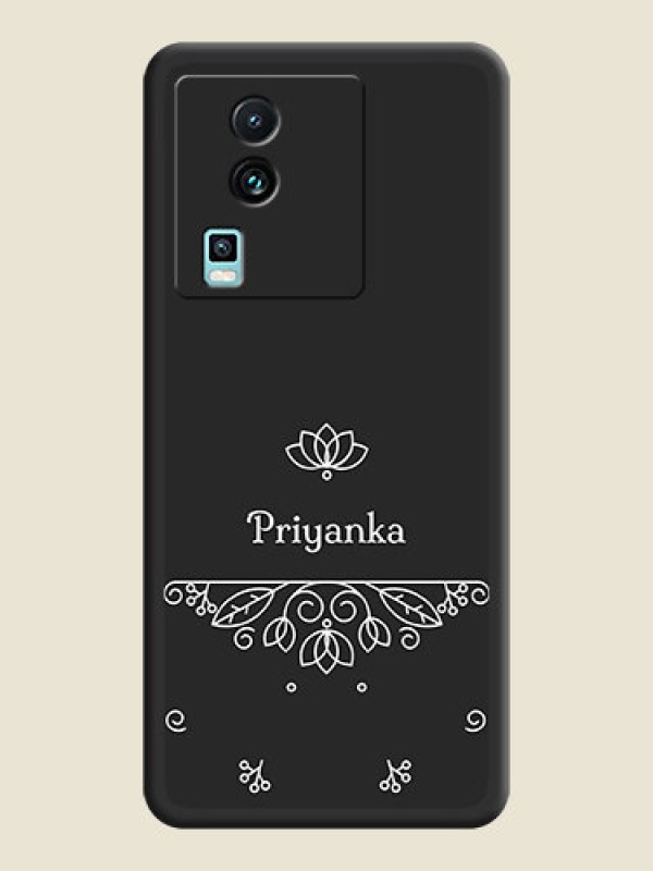 Custom Lotus Garden Custom Text On Space Black Personalized Soft Matte Phone Covers -Iqoo Neo 7 5G