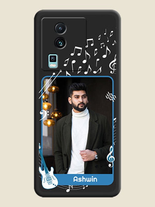 Custom Musical Theme Design with Text - Photo on Space Black Soft Matte Mobile Case -iQOO Neo 7 Pro 5G