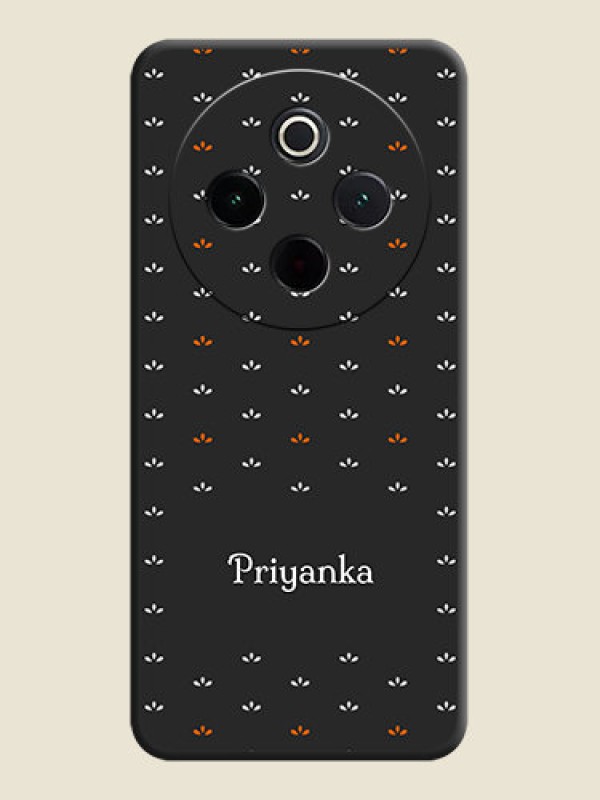 Custom Simple Pattern With Custom Text On Space Black Custom Soft Matte Mobile Back Cover - iQOO Z10 5G