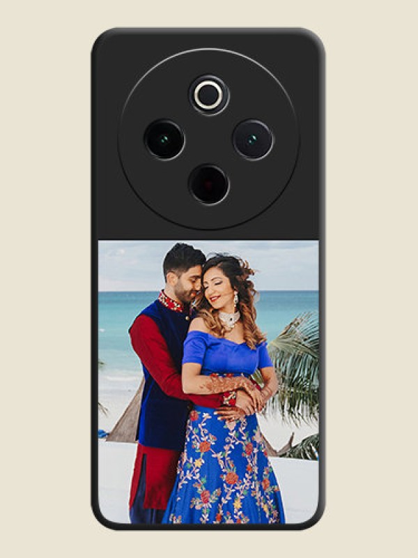 Custom Image Upload With Space Black Color On Custom Soft Matte Mobile Back Cover - Iqoo Z10 5G