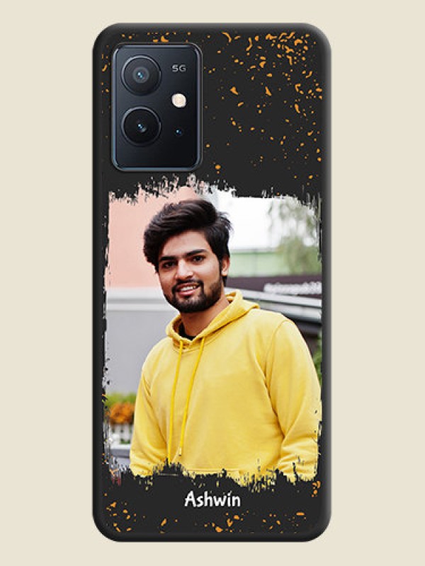 Custom Spray Free Design on Photo on Space Black Soft Matte Phone Cover - iQOO Z6 5G